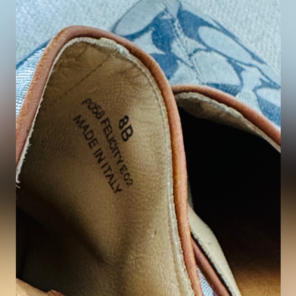 🔥 TRENDING 🔥 Vintage Coach Denim Clog Mules Size 8 - Picture 6 of 12